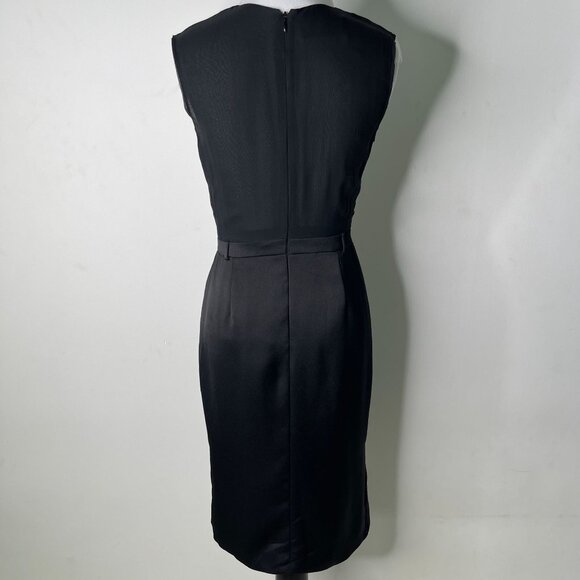 Malene Birger Women's Cream Black Geometric Print Shift Silk Dress Size 34 - Picture 5 of 16